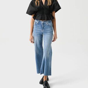 Frame Le Palazzo Crop Raw Fray Denim Jeans 🖤